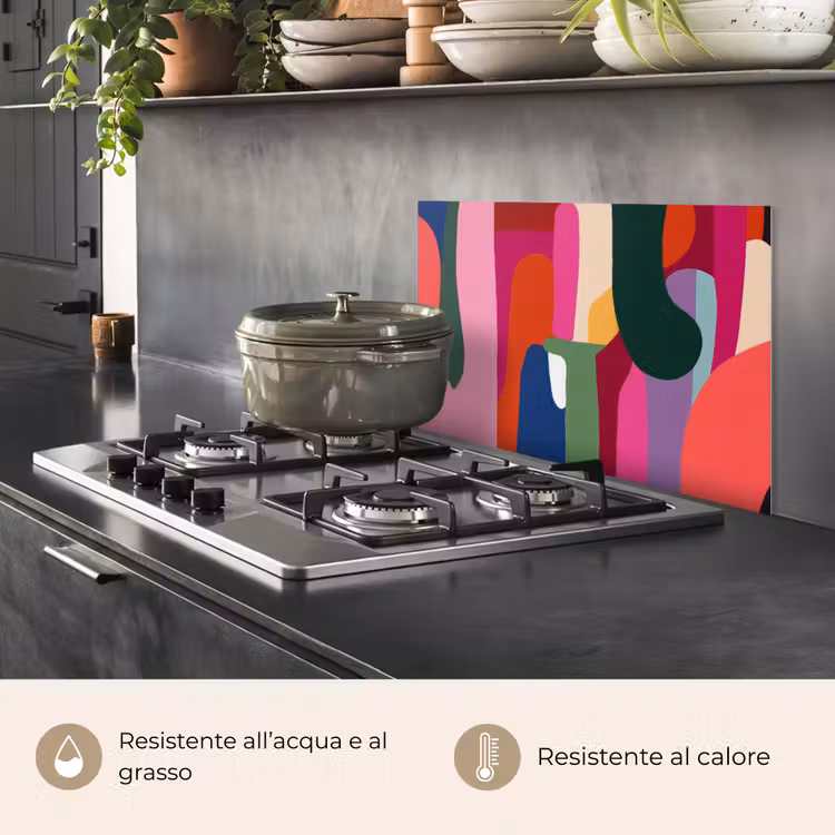 Paraschizzi cucina - Scatole di colore - Dritte - Rotonde - Astratte — 2