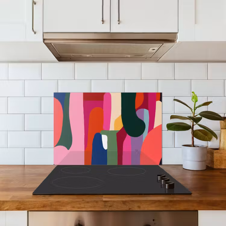 Paraschizzi cucina - Scatole di colore - Dritte - Rotonde - Astratte — 3
