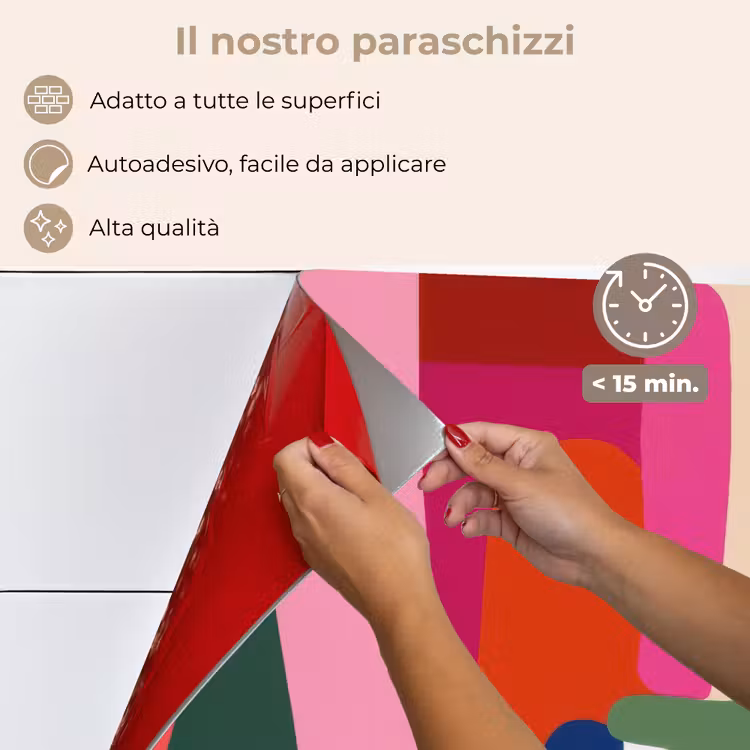 Paraschizzi cucina - Scatole di colore - Dritte - Rotonde - Astratte — 4