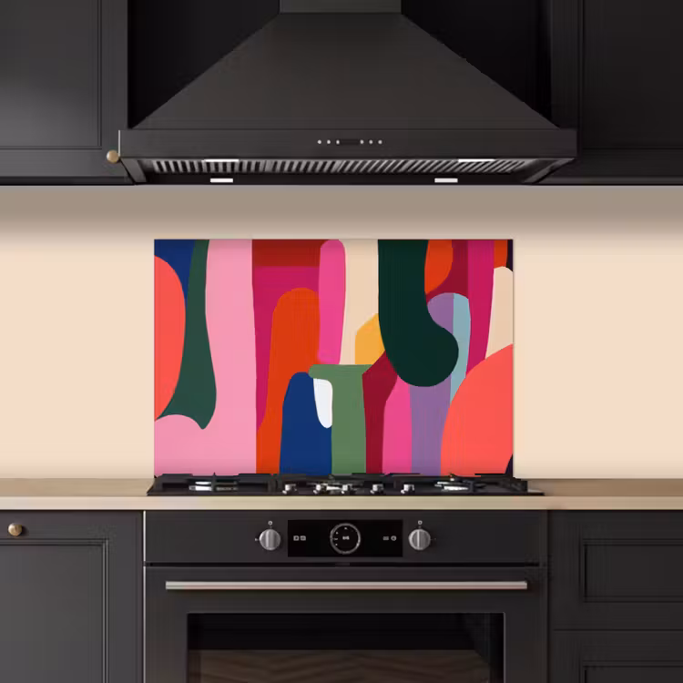 Paraschizzi cucina - Scatole di colore - Dritte - Rotonde - Astratte — 5