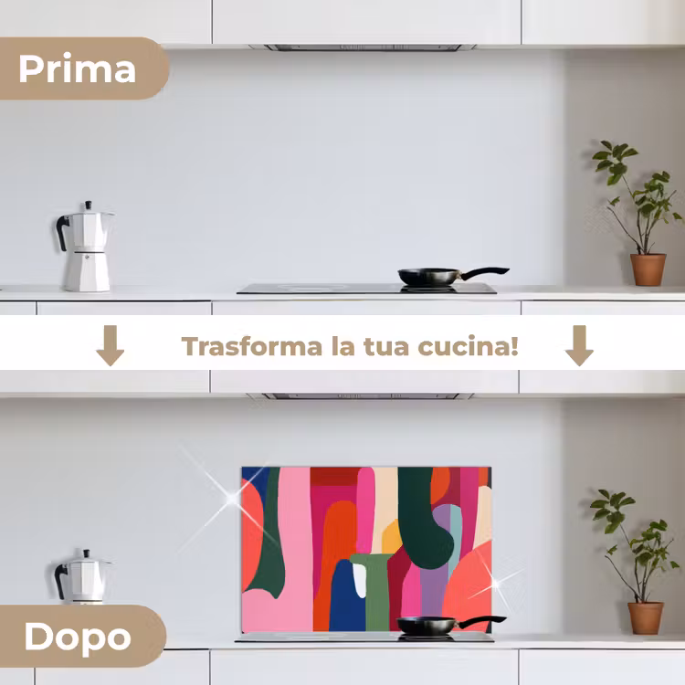 Paraschizzi cucina - Scatole di colore - Dritte - Rotonde - Astratte — 7