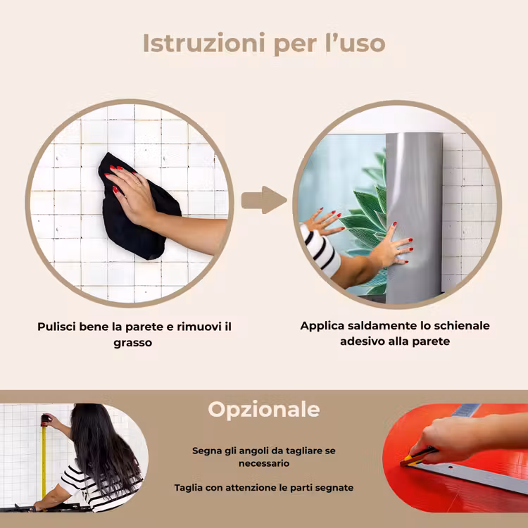 Paraschizzi cucina - Succulente - Foglie - Verde - Sfumato — 6