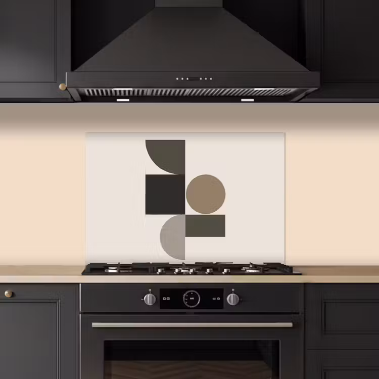 Paraschizzi cucina - Toni della terra - Composizione astratta - Forme semplici — 5