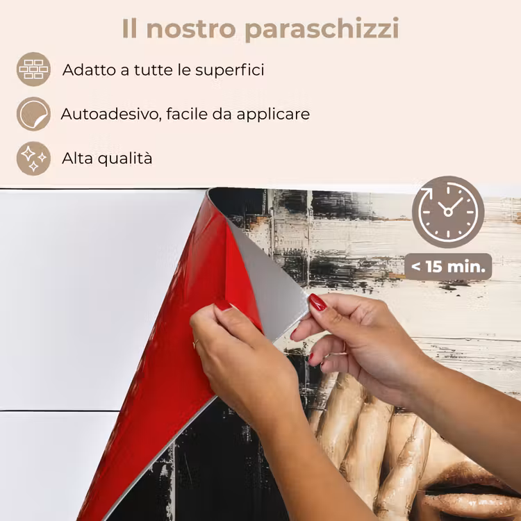 Paraschizzi cucina - Mano - Volto - Strisce - Astratto — 4