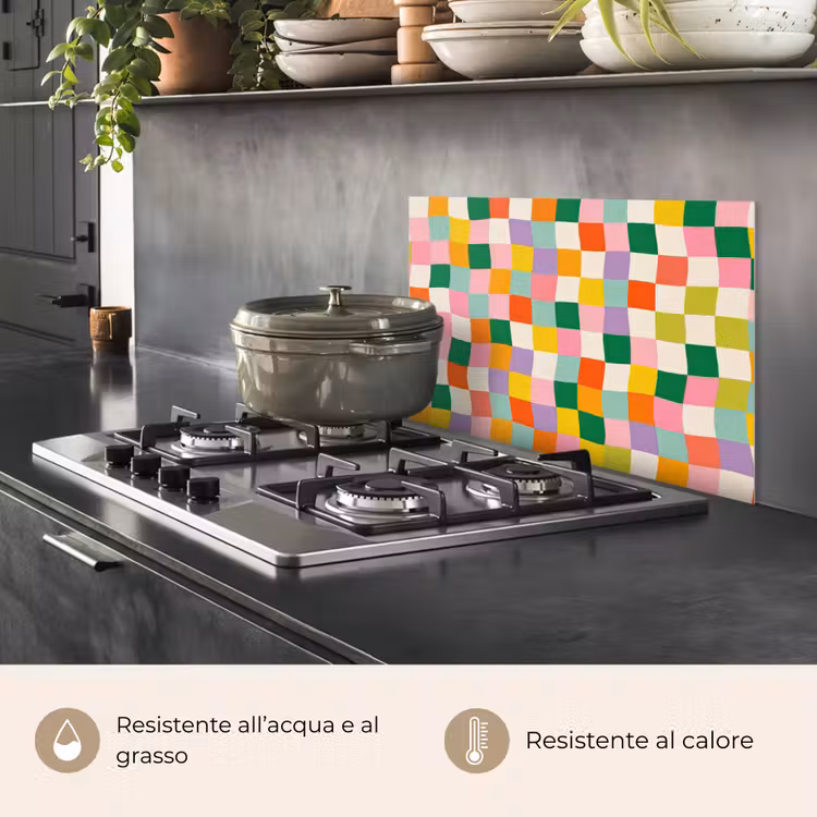 Paraschizzi cucina - Quadrati - Colorati - Ondulati — 2