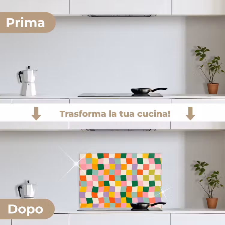 Paraschizzi cucina - Quadrati - Colorati - Ondulati — 7