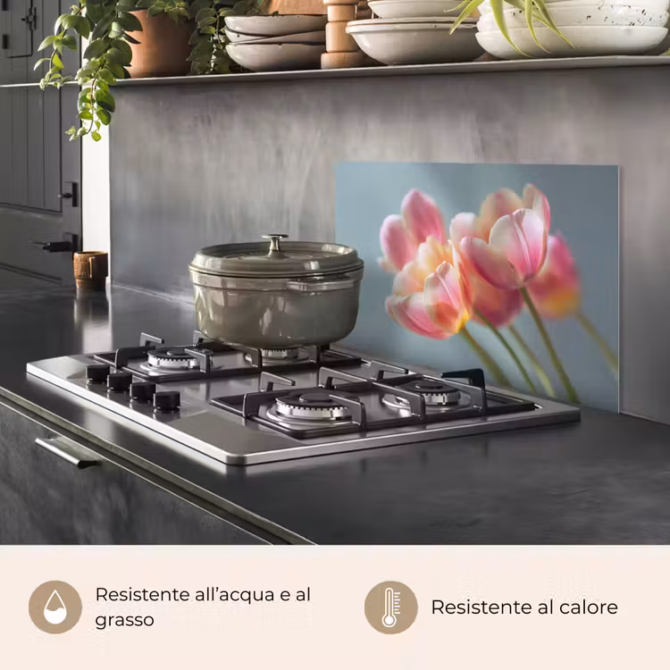 Paraschizzi cucina - Tulipani - Rosa - Steli — 2