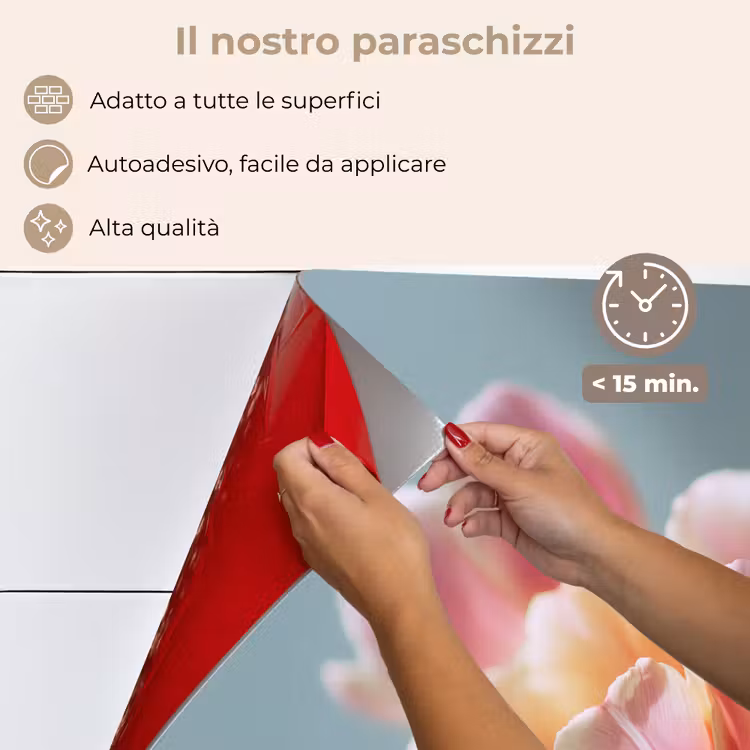 Paraschizzi cucina - Tulipani - Rosa - Steli — 4