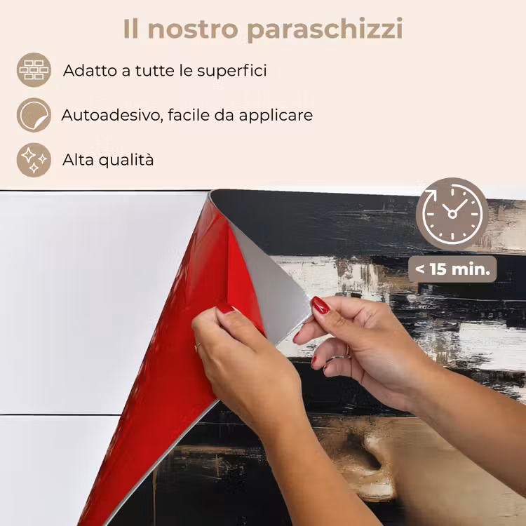 Paraschizzi cucina - Volto - Donna - Nero - Astratto — 4