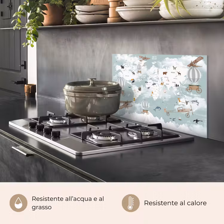Paraschizzi cucina - Mappa del mondo - Bambino - Aereo — 2