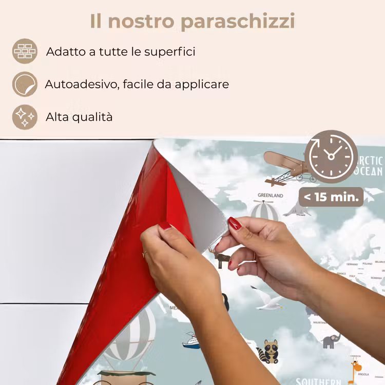 Paraschizzi cucina - Mappa del mondo - Bambino - Aereo — 4
