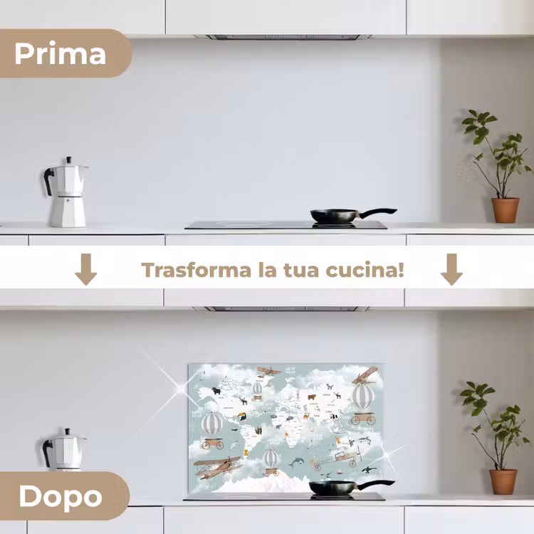 Paraschizzi cucina - Mappa del mondo - Bambino - Aereo — 7