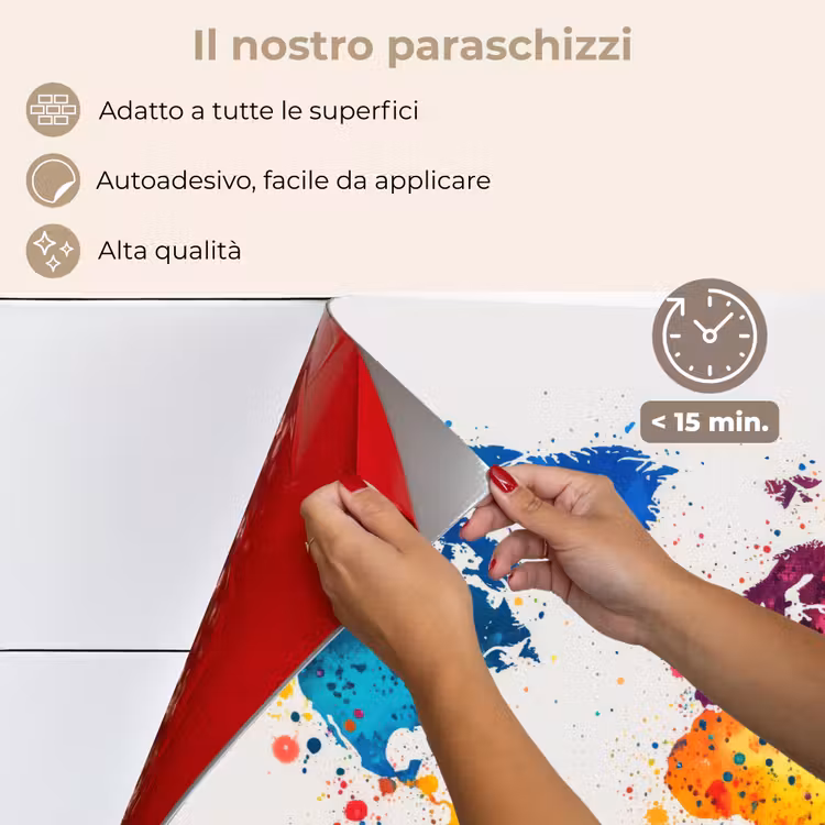 Paraschizzi cucina - Mappa del mondo - Graffiti - Colorati — 4