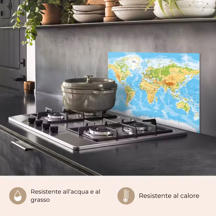 Paraschizzi cucina - Mappa del mondo - Statistica - Blu - Terra - Educativo — 2
