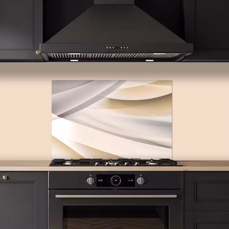 Paraschizzi cucina - Onde - Astratto - Beige — 5