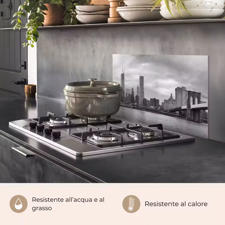 Paraschizzi cucina - Skyline - Ponte - Edifici - Incolore — 2