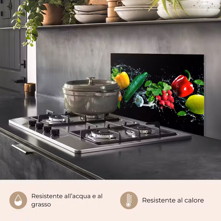 Paraschizzi cucina - Vegetale - Splash - Nero — 2