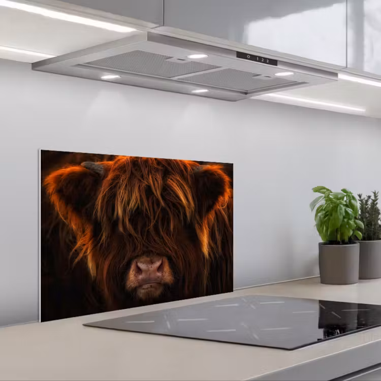 Paraschizzi cucina - Highlander scozzese - Mucca - Ritratto - Animali — 1