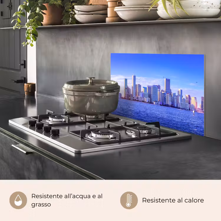 Paraschizzi cucina - Skyline - Blu - Grattacieli - Città — 2