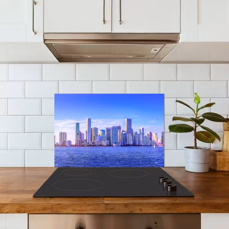 Paraschizzi cucina - Skyline - Blu - Grattacieli - Città — 3