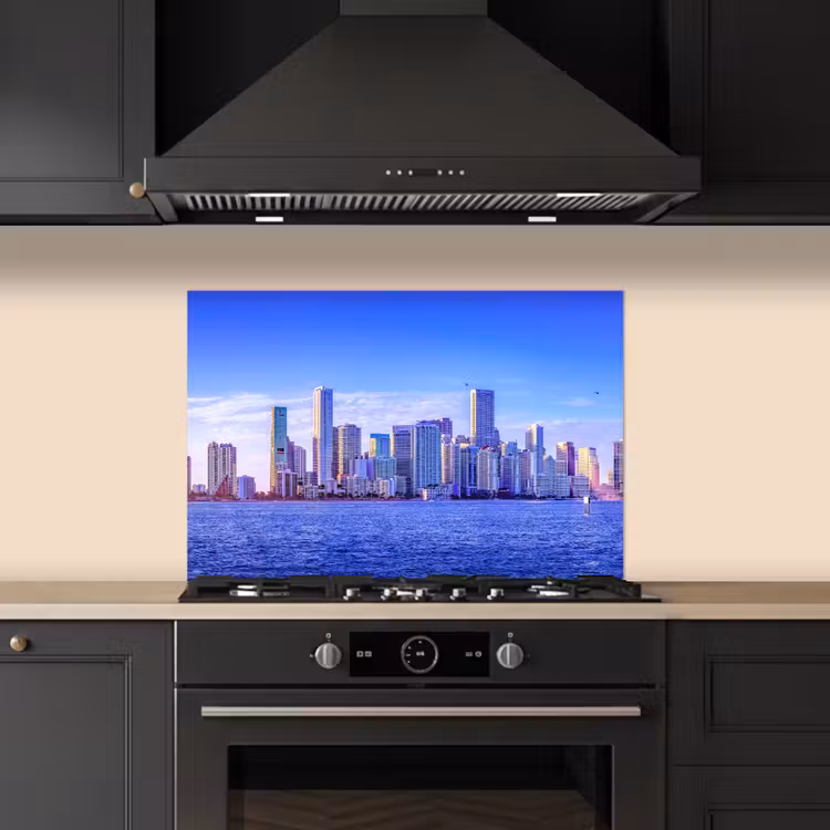 Paraschizzi cucina - Skyline - Blu - Grattacieli - Città — 5