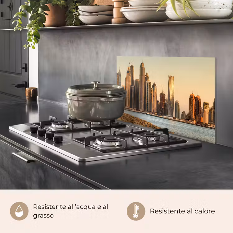 Paraschizzi cucina - Skyline - Canale - Grattacieli — 2