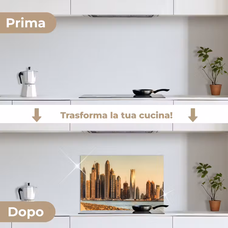 Paraschizzi cucina - Skyline - Canale - Grattacieli — 7
