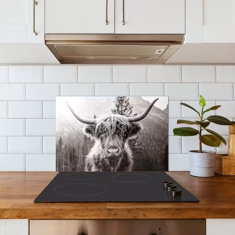 Paraschizzi cucina - Highlander scozzese - Mucca - Animali - Nero - Bianco — 3
