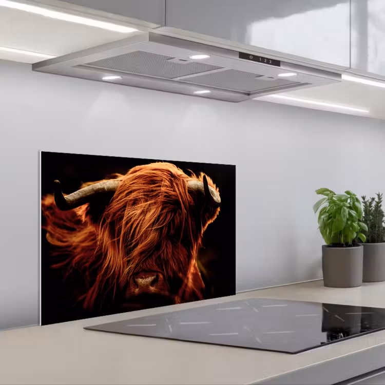 Paraschizzi cucina - Highlander scozzese - Mucca - Corna - Ritratto - Animali — 1