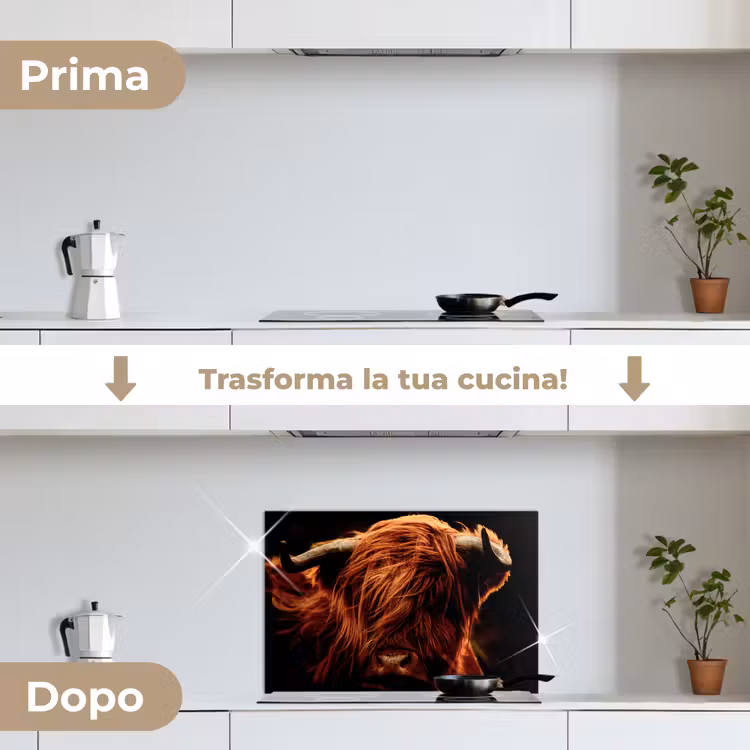 Paraschizzi cucina - Highlander scozzese - Mucca - Corna - Ritratto - Animali — 7