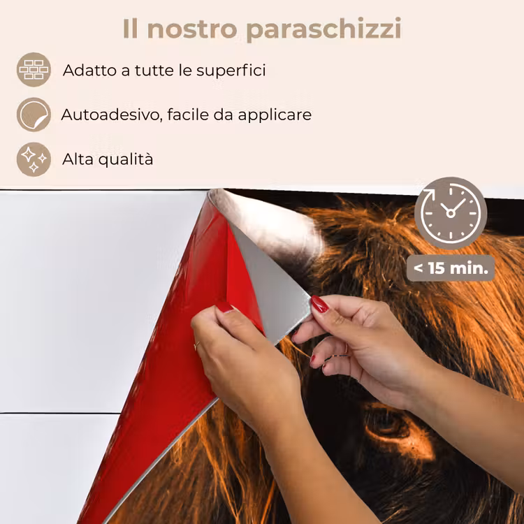 Paraschizzi cucina - Highlander scozzese - Nero - Mucca - Corno - Animali — 4