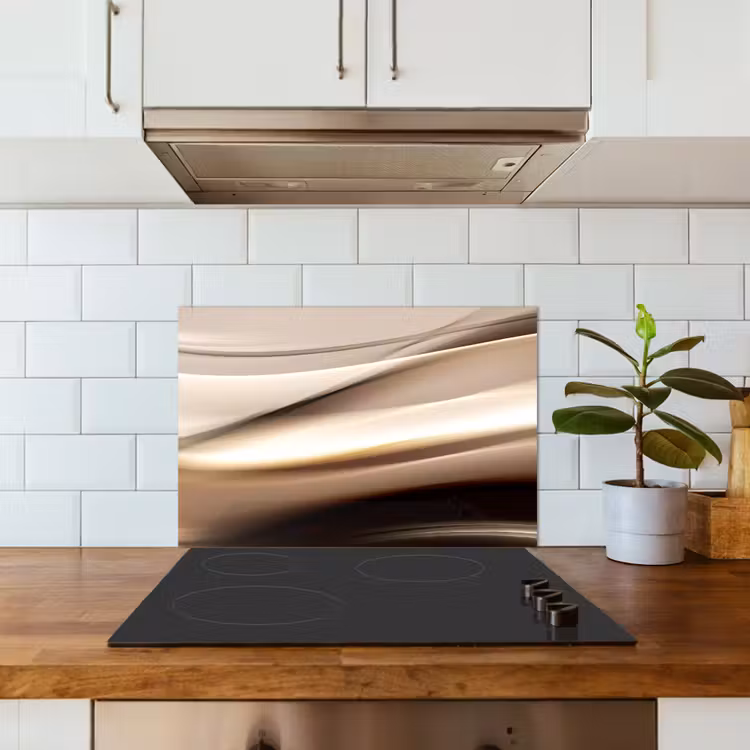 Paraschizzi cucina - Onde - Astratto - Beige caldo — 3