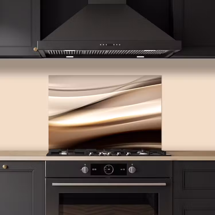 Paraschizzi cucina - Onde - Astratto - Beige caldo — 5