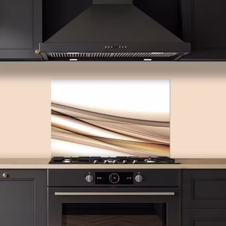 Paraschizzi cucina - Onde - Astratto - Taupe — 5