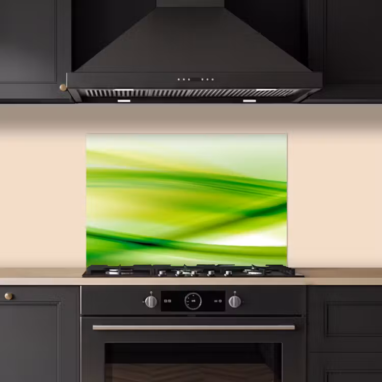 Paraschizzi cucina - Onde - Astratto - Verde — 5