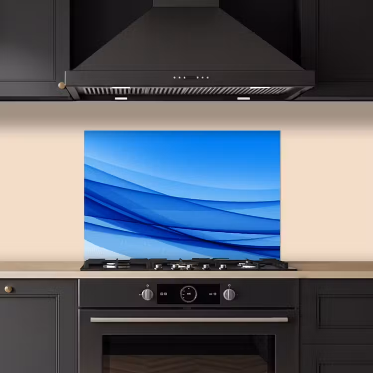 Paraschizzi cucina - Onde - Luminoso - Blu — 5