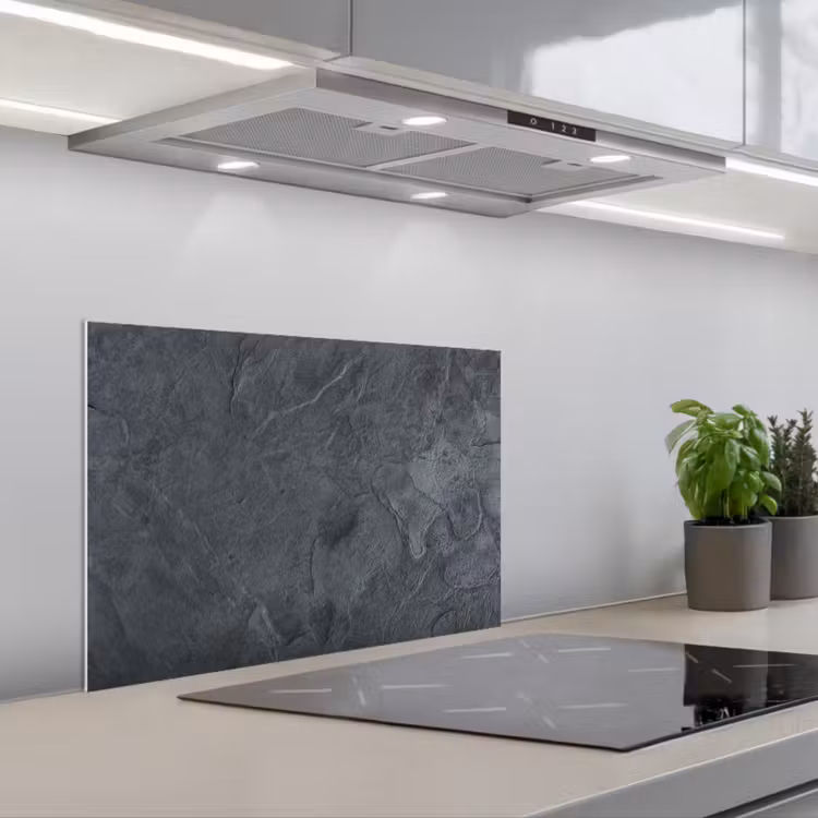 Paraschizzi cucina - Grigio - Cemento - Ardesia - Strutturato - Retrò — 1