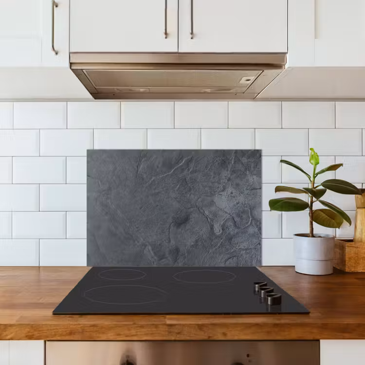 Paraschizzi cucina - Grigio - Cemento - Ardesia - Strutturato - Retrò — 3