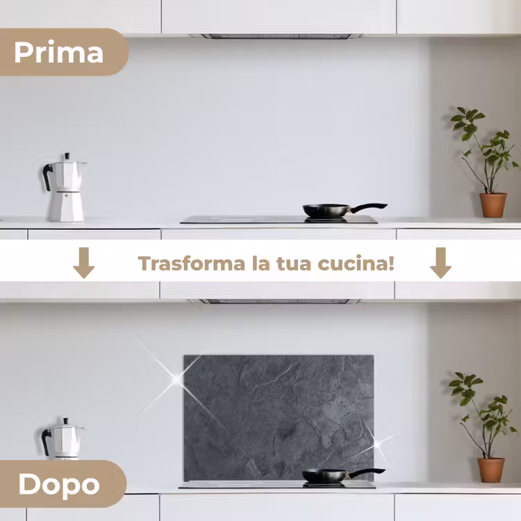 Paraschizzi cucina - Grigio - Cemento - Ardesia - Strutturato - Retrò — 7