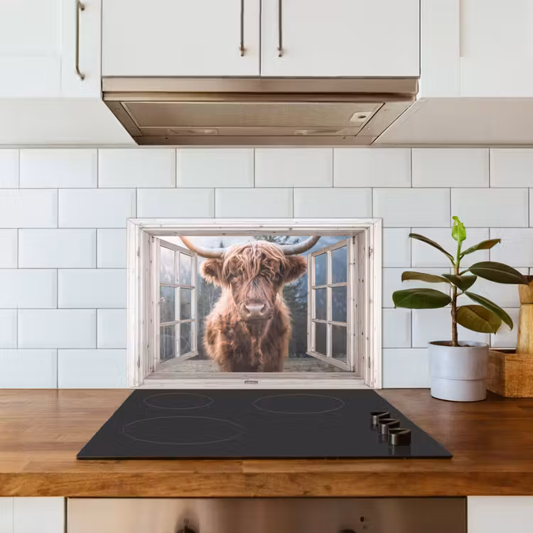 Paraschizzi cucina - Highlander scozzese - Mucca - Montagna - Vista — 3