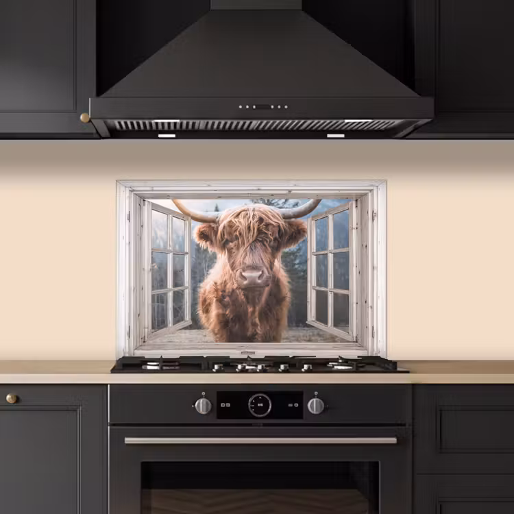 Paraschizzi cucina - Highlander scozzese - Mucca - Montagna - Vista — 5