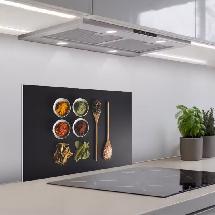 Paraschizzi cucina - Mestolo - Spezie - Erbe - Verde - Marrone - Rustico — 1