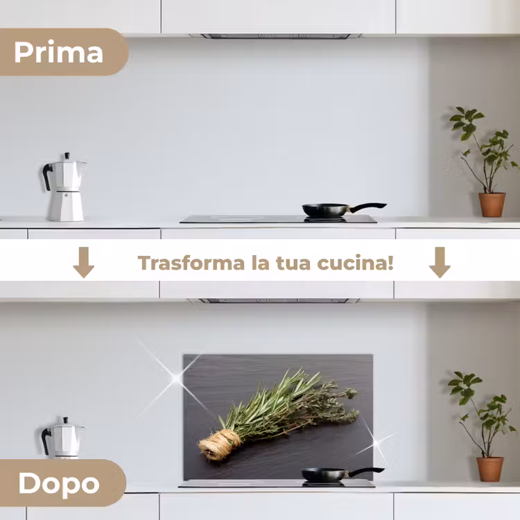 Paraschizzi cucina - Timo - Erbe - Verde - Tavolo - Cucina - Pietra — 7