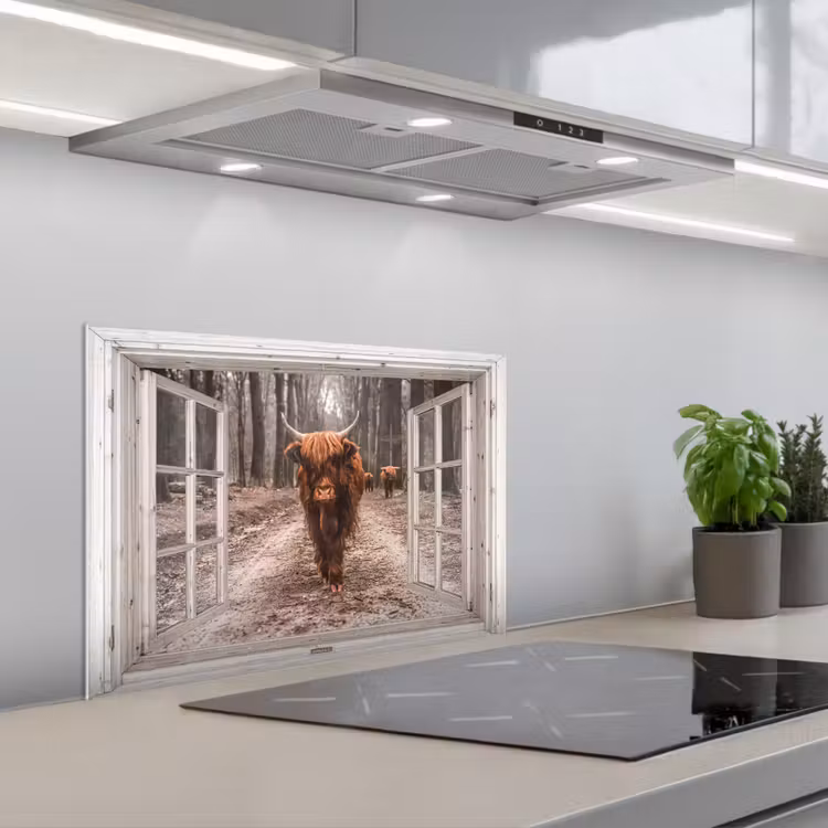 Paraschizzi cucina - Vista - Highlander scozzese - Finestra — 1