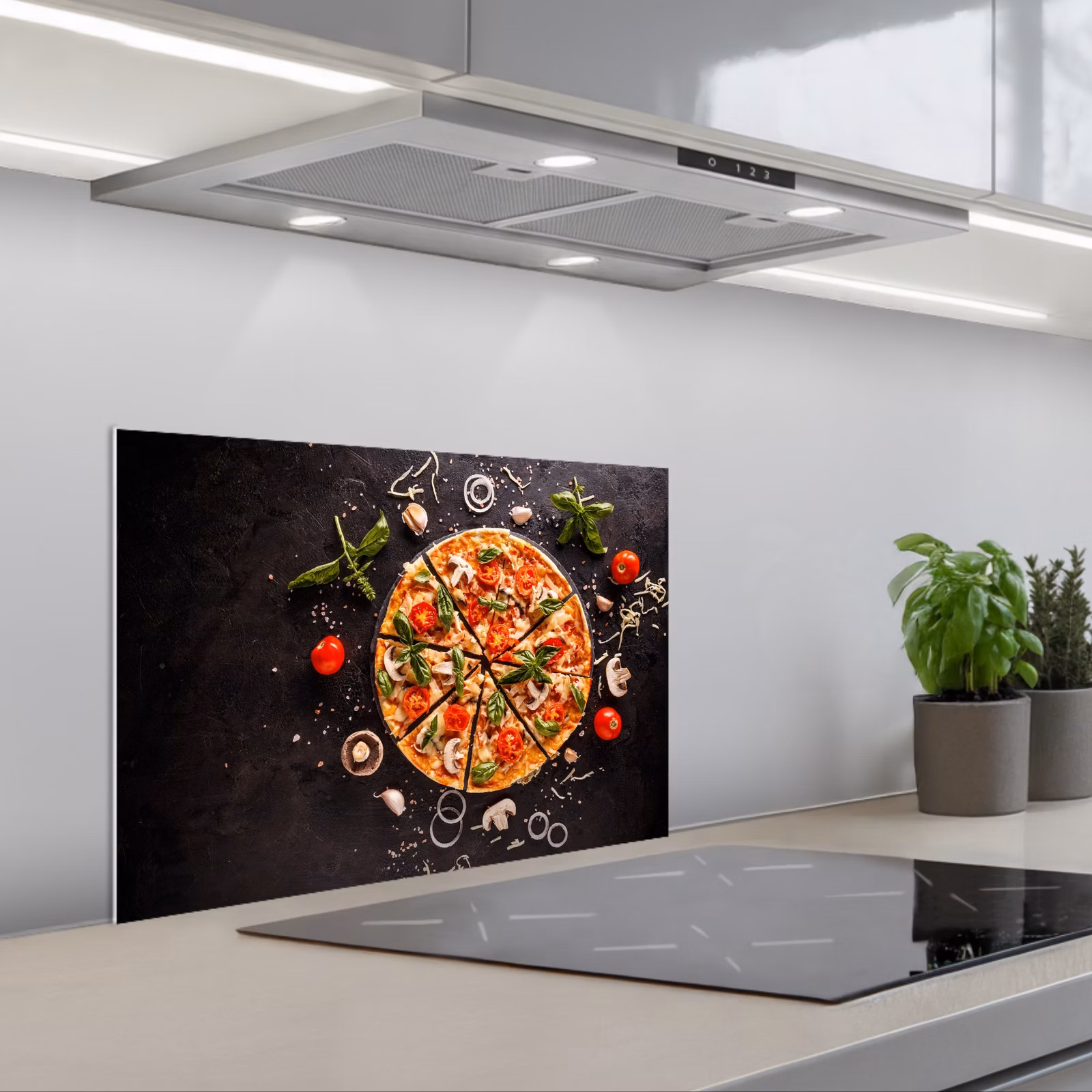Paraschizzi cucina - Pizza - Verdure - Erbe - Cucina - Industriale — 1