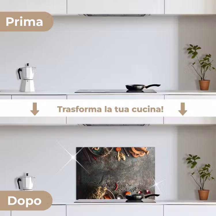 Paraschizzi cucina - Marmo - Vegetale - Autunno - Zucca - Rustico - Erbe — 7