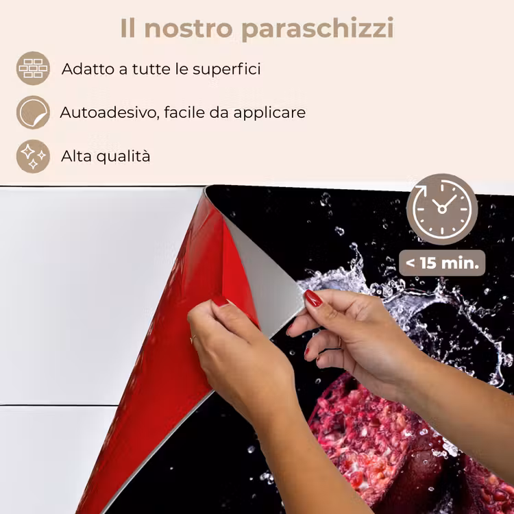 Paraschizzi cucina - Melograno - Frutta - Acqua - Nero - Viola — 4