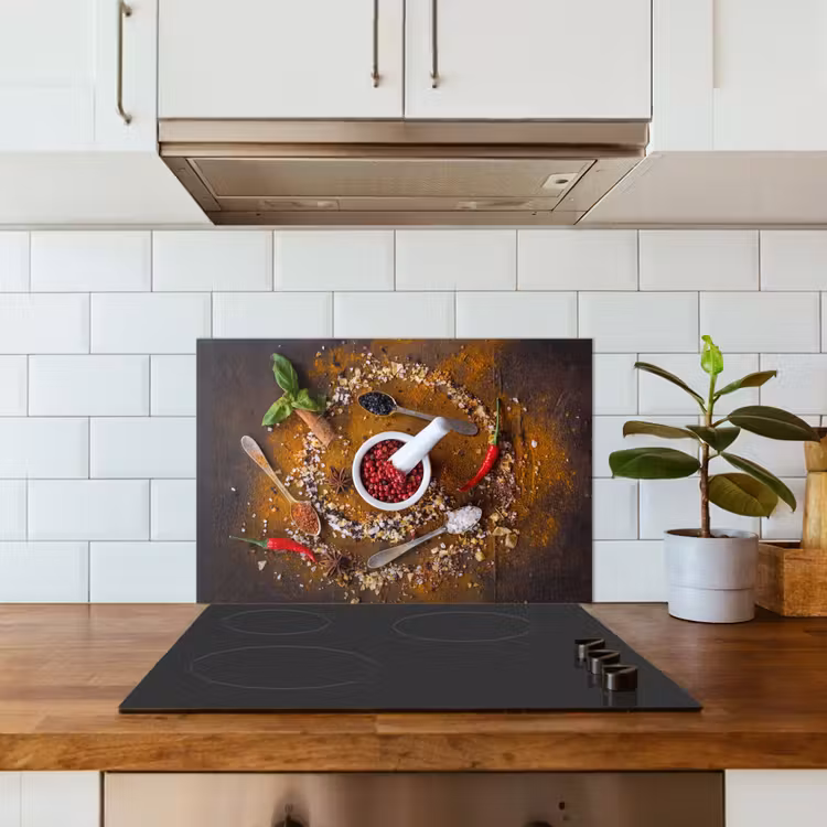 Paraschizzi cucina - Mortaio - Erbe - Cucchiai - Spezie - Marrone - Pepe — 3