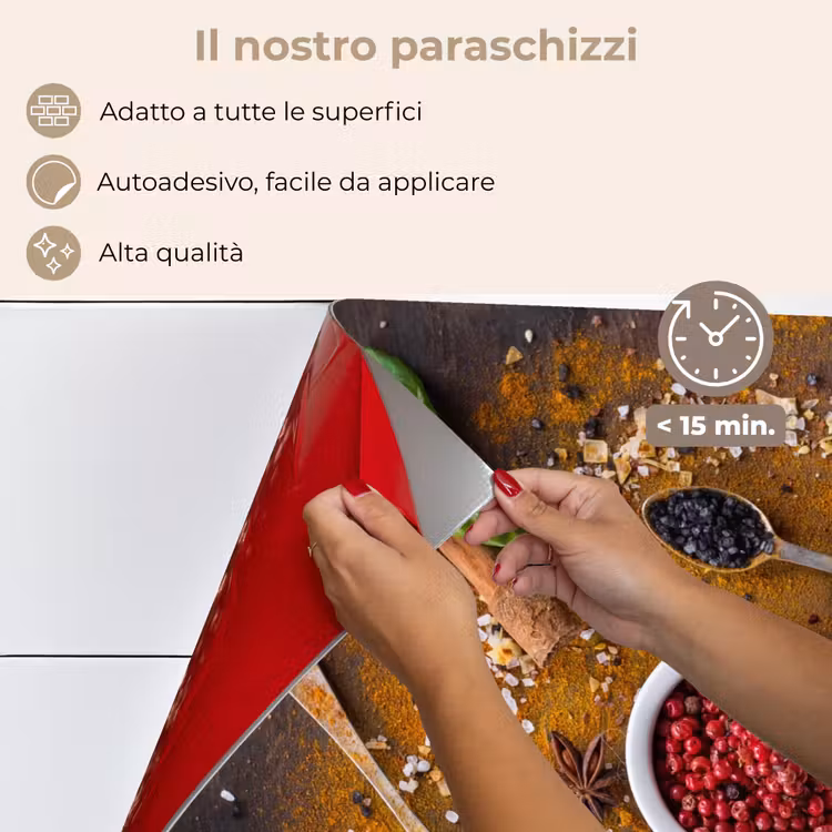 Paraschizzi cucina - Mortaio - Erbe - Cucchiai - Spezie - Marrone - Pepe — 4