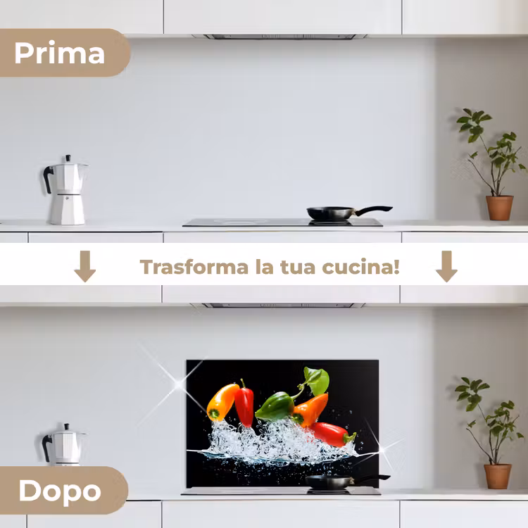 Paraschizzi cucina - Peperoni - Neri - Verdure - Acqua - Foglie — 7